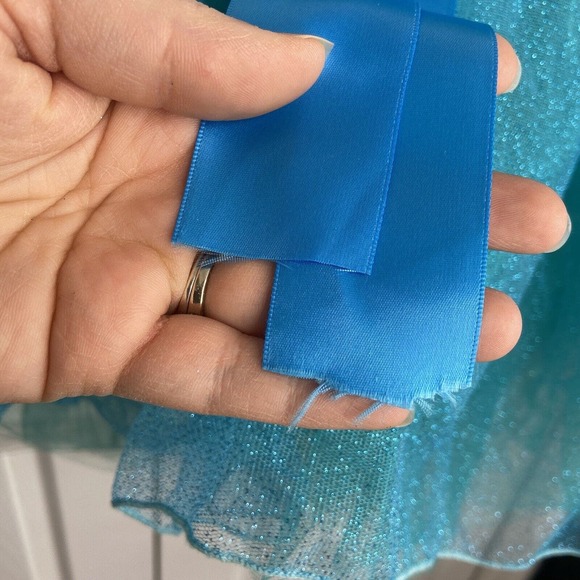 Costume Gallery Girls Beaded Tutu Size MC Teal Blue Green Floral Tulle Sequin - Picture 6 of 11